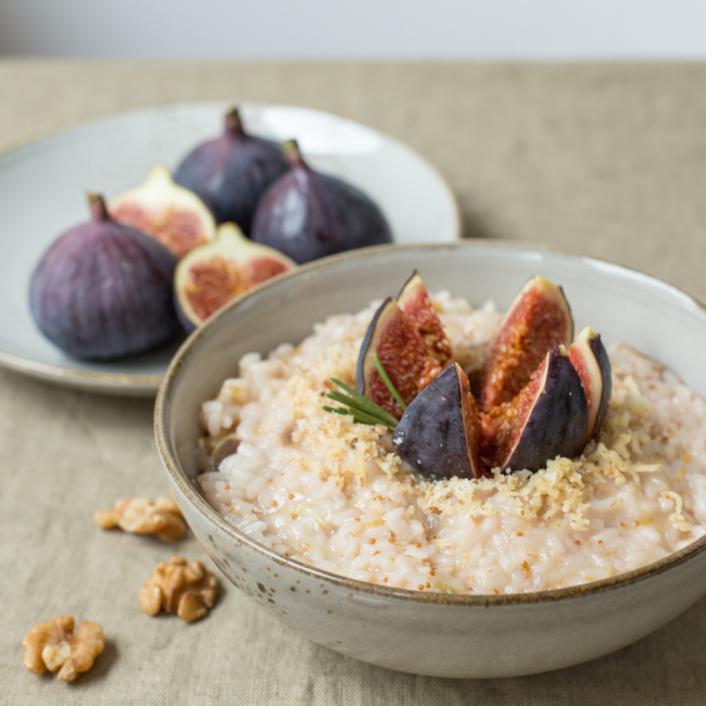Risotto ai fichi e noci