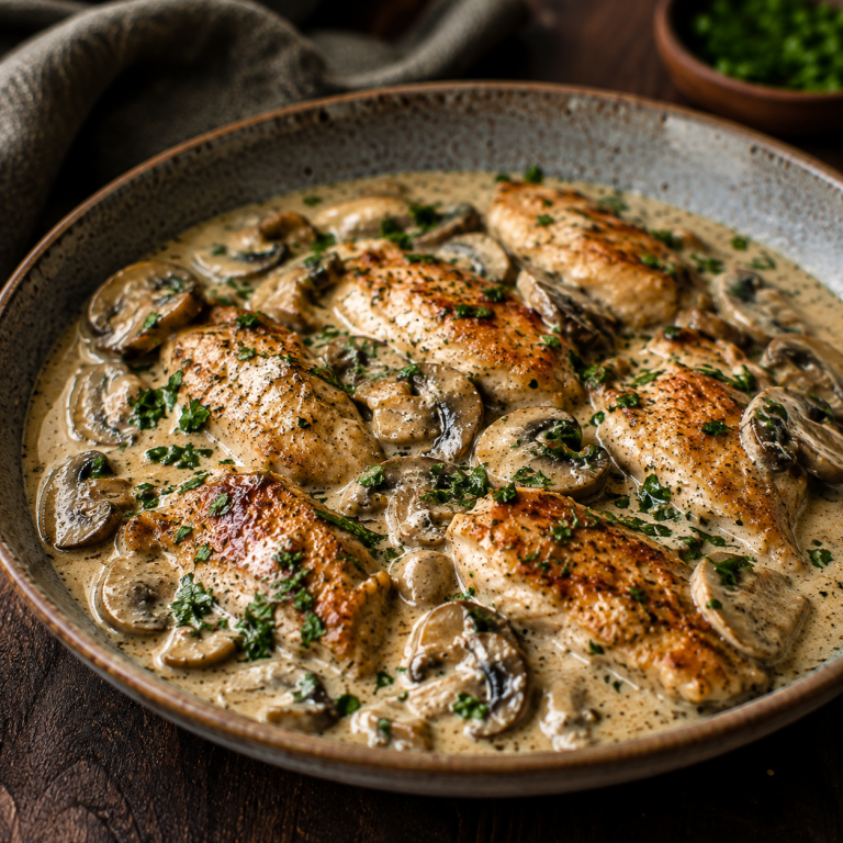 Pollo cremoso ai funghi e Yogurt Bianco Sterilgarda